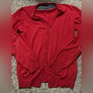 Classic Red Men's Cardigan